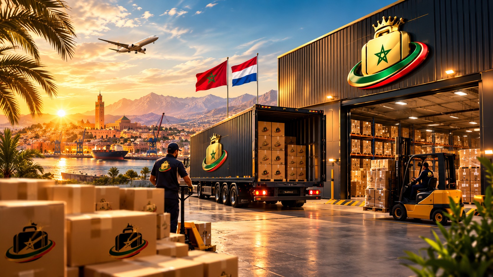 BagageMaroc vrachtwagen onderweg naar Marokko